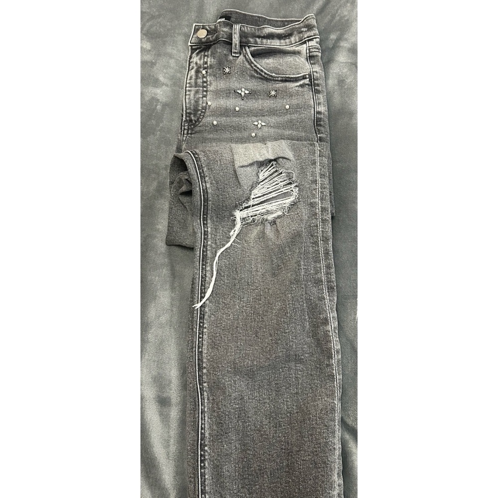 🩶 Express Embellished Mom Jeans - Picture 7 of 9
